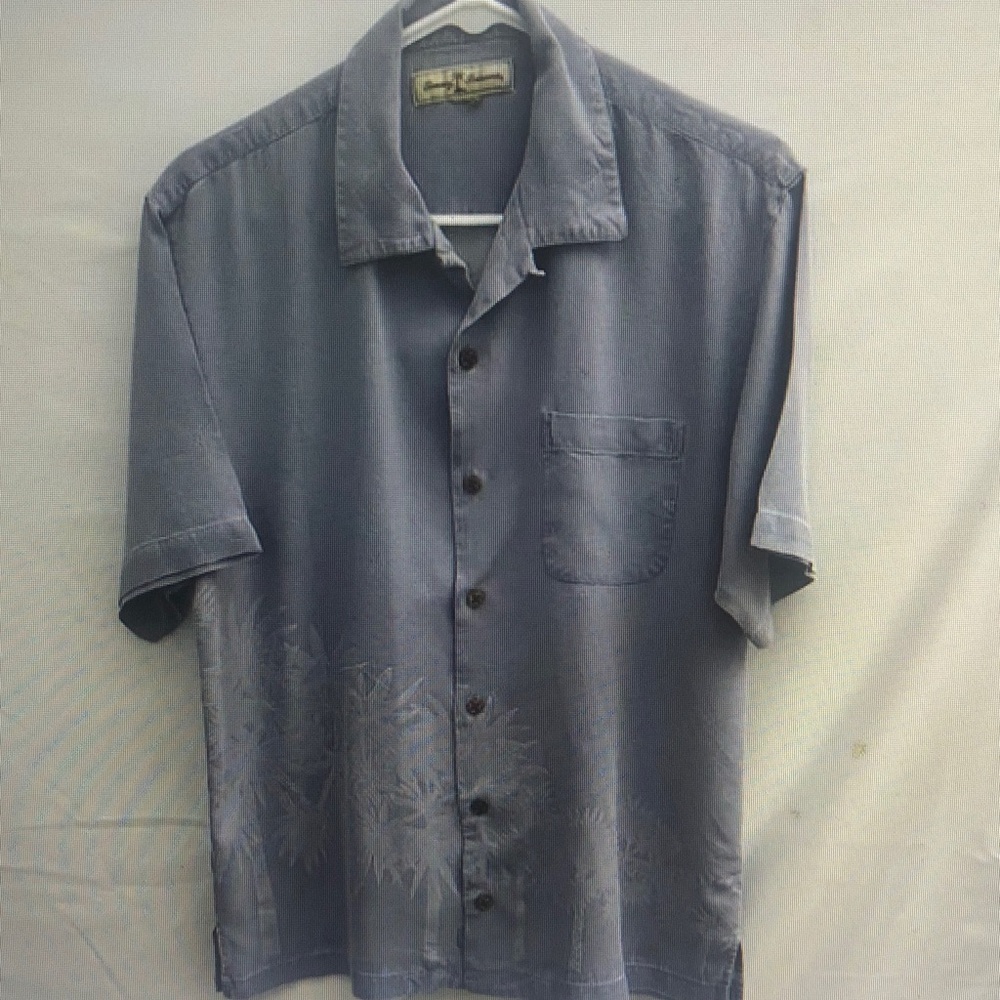 Men's Blue Short Sleeve Shirt